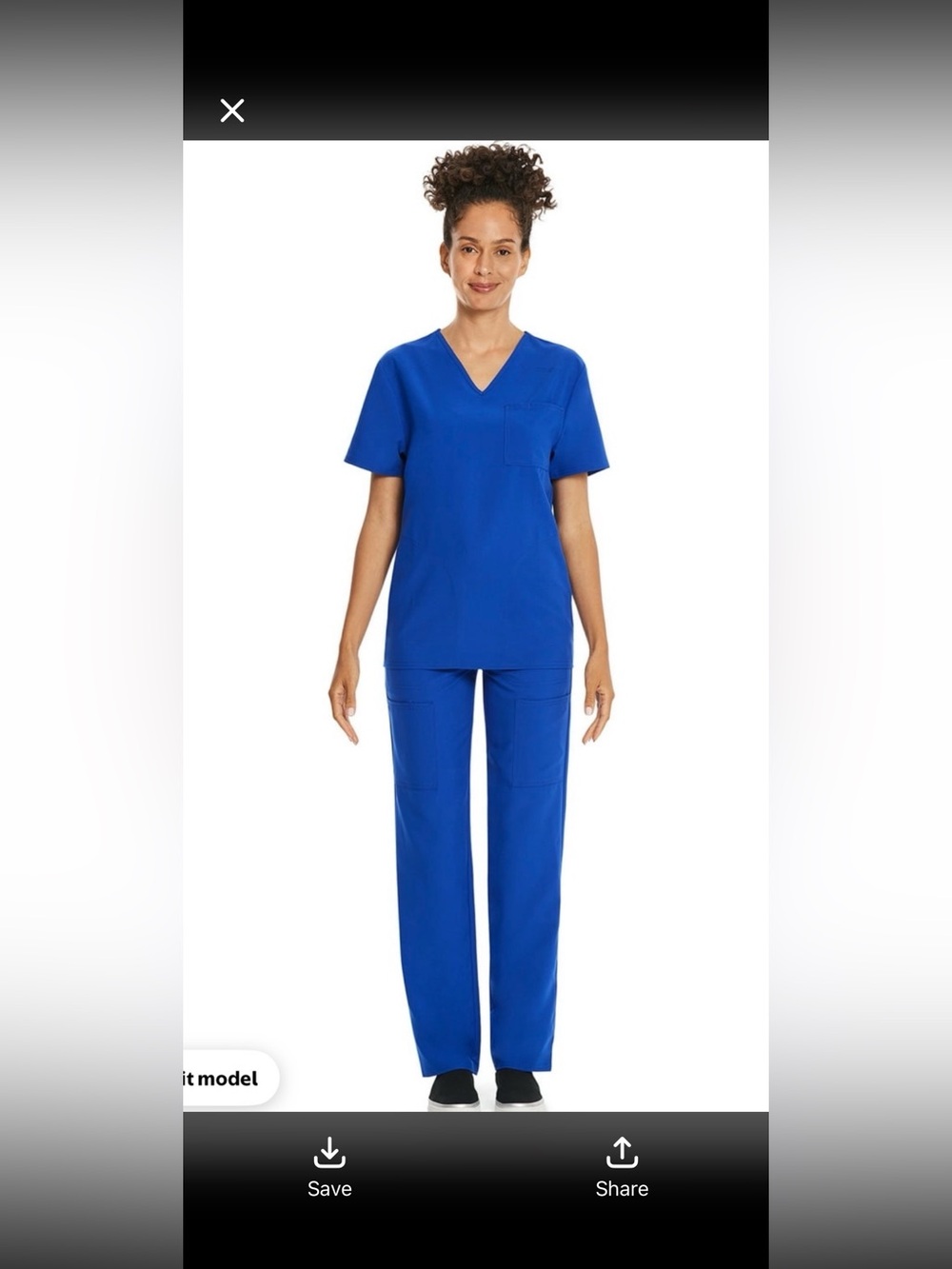 Scrubstar Royal Blue Scrub Pants Women’s Straight Leg Drawstring Size Large - Picture 2 of 2